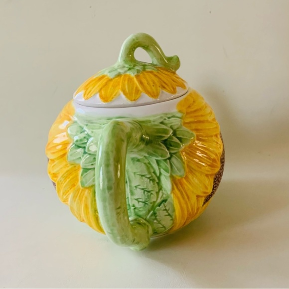 Vintage 1991 Seymour Mann Sunflower Teapot Hand Painted - Picture 6 of 13
